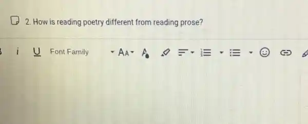 2. How is reading poetry different from reading prose?