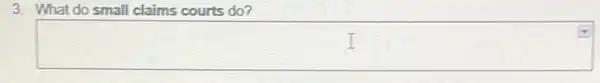 3. What do small claims courts do?
square  I