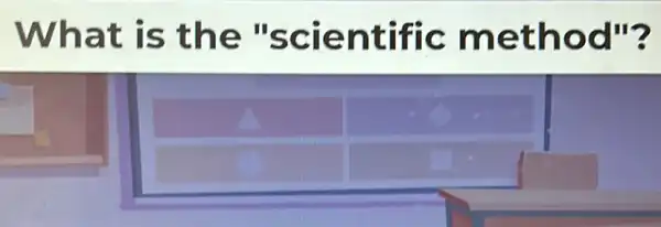 What is the "scientific method"?
square 
square 
square