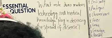 ESSENTIAL What role does modern QUESTION technology and medical knowledge ploy in decreasing the spread of disease?