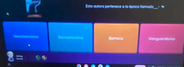 Esta outora pertenece a la época llamada __
Neoclasicismo
Romanticismo
Barroco
Vanguardismo