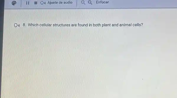 (ii) 8. Which cellular structures are found in both plant and animal cells?