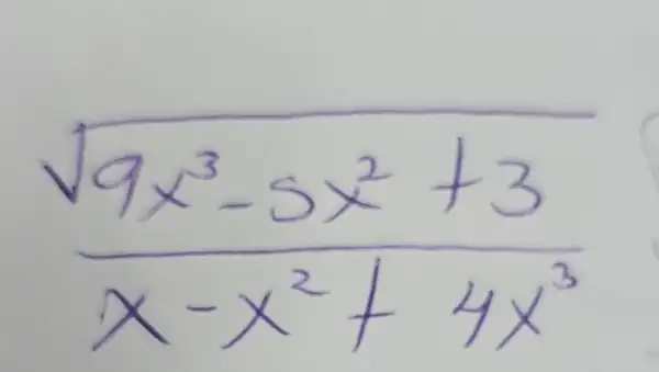 (sqrt(9 x^3)-5 x^(2+3))/(x-x^2)+4 x^(3)